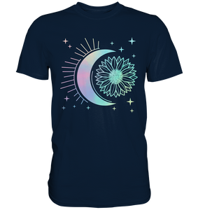 Pastel Goth Mond Sonnenblumen T-Shirt Gärtner Geschenk