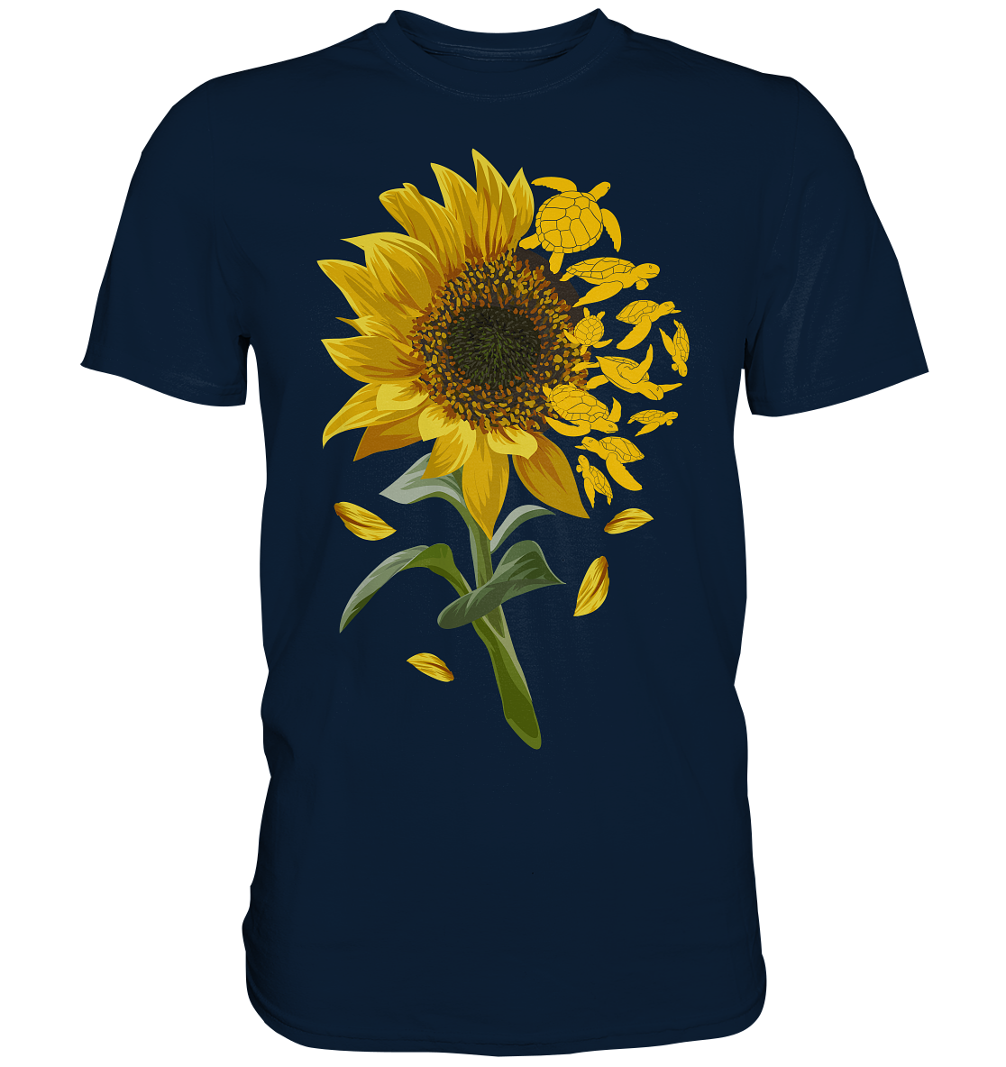Schildkröten Sonnenblumen T-Shirt Garten Motiv Gärtner Geschenk