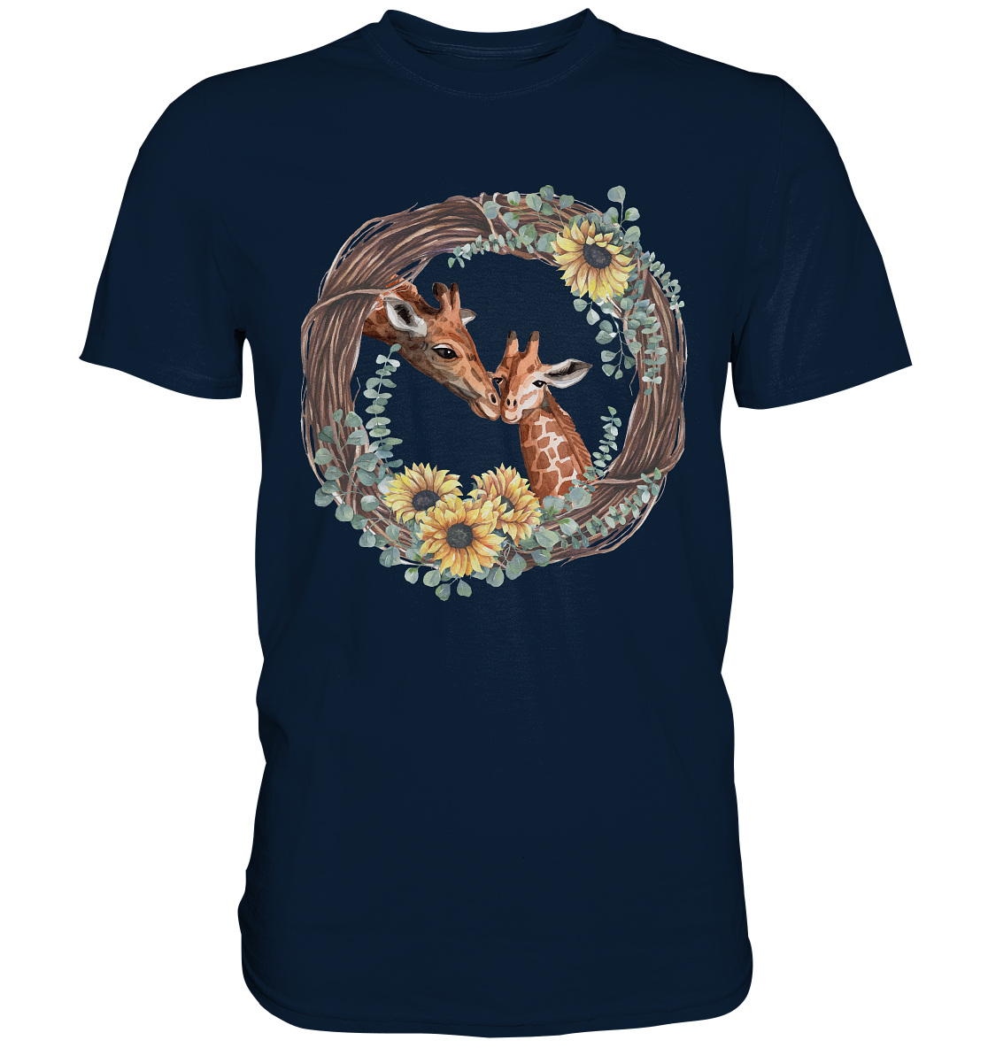 Giraffe Sonnenblumen T-Shirt Mama Tochter Geschenk