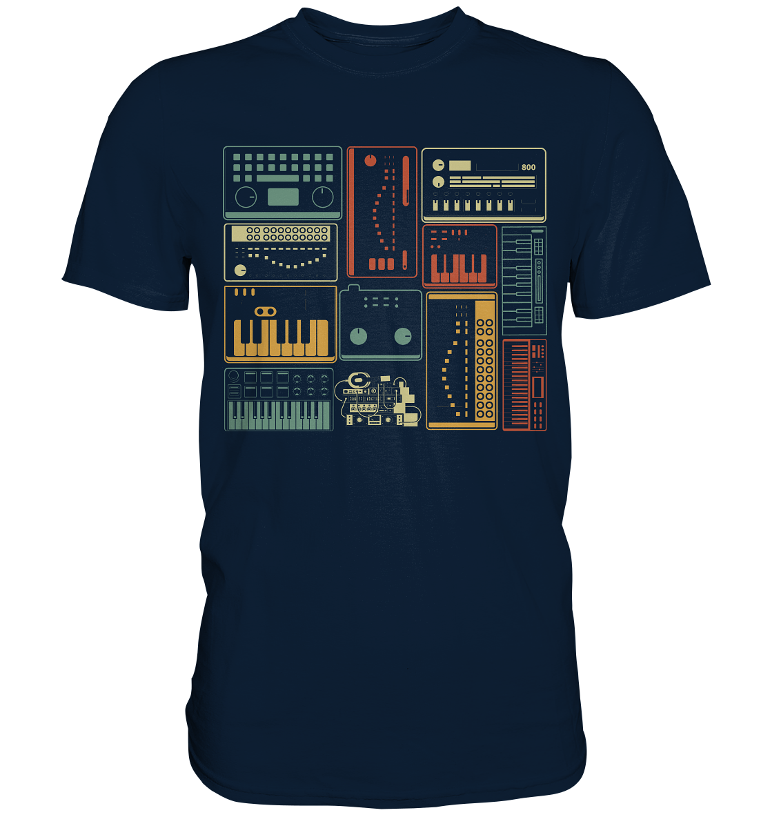 Analoger modularer Synthesizer Musiker Keyboard T-Shirt