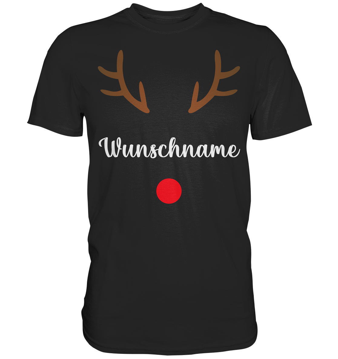 Rentier Personalisiertes Weihnachtsoutfit Wunschname Weihnachten T-Shirt