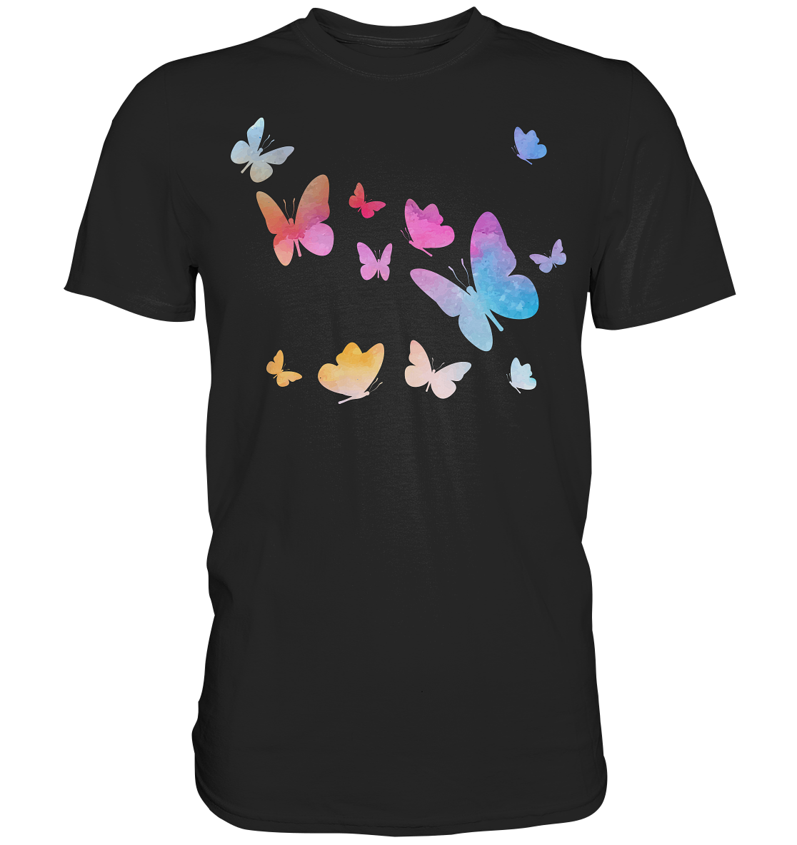 Aquarell Farbenfrohe Schmetterlinge T-Shirt