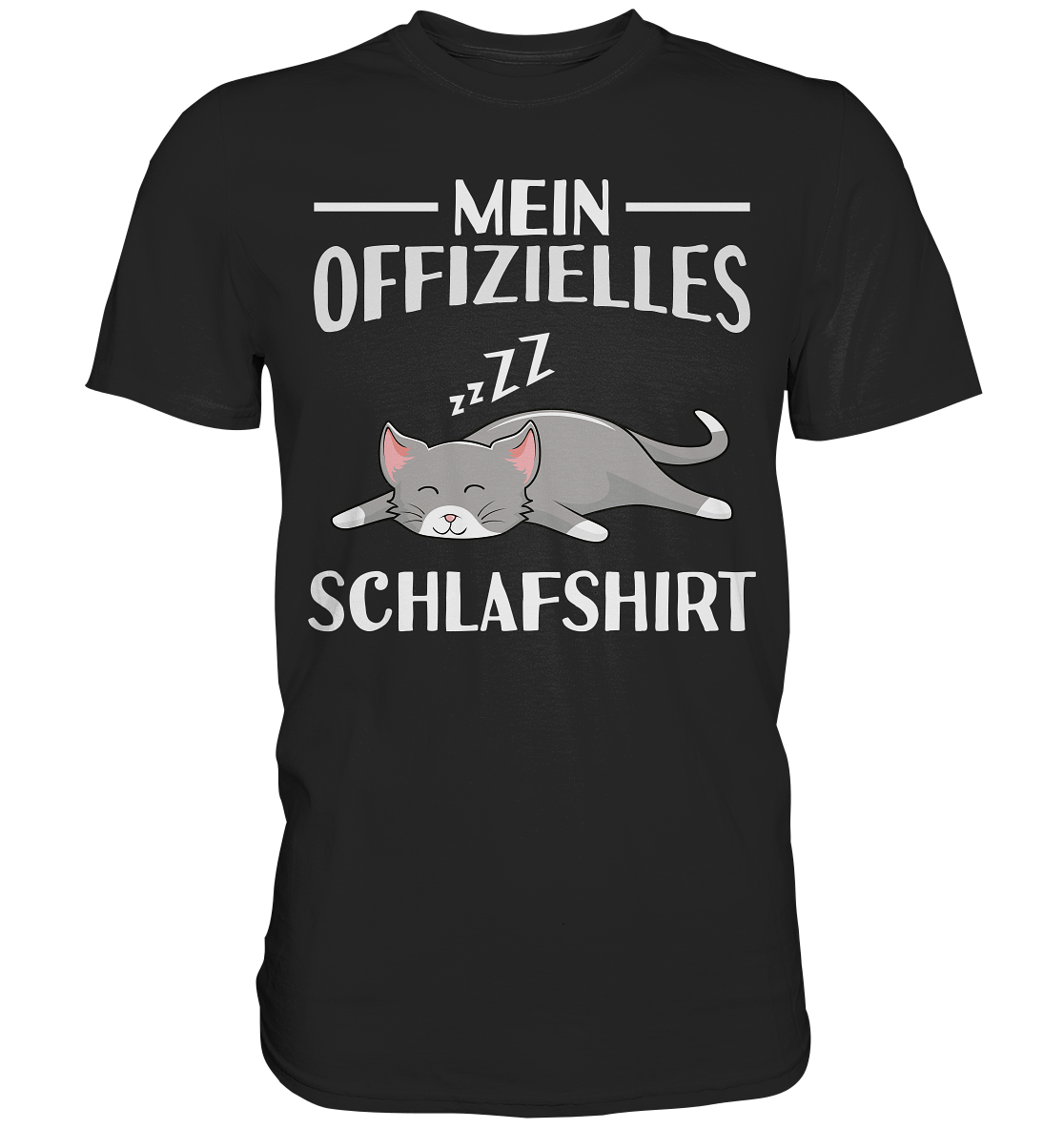 Offizielles Schlafshirt Nachthemd Schlafanzug Pyjama Katze T-Shirt