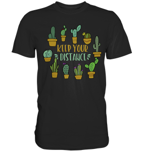 Abstand Halten Lustiges Kaktus T-Shirt