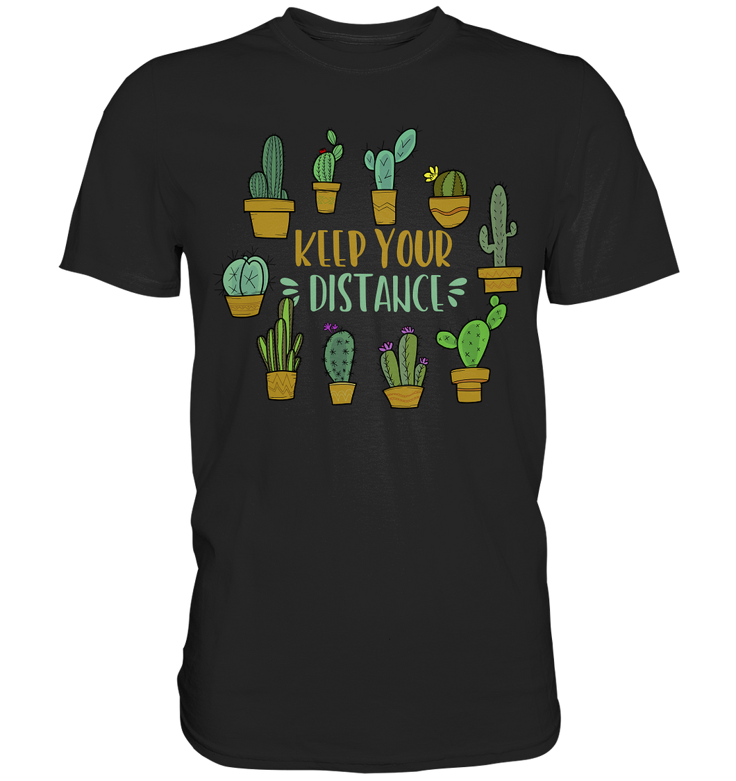 Abstand Halten Lustiges Kaktus T-Shirt