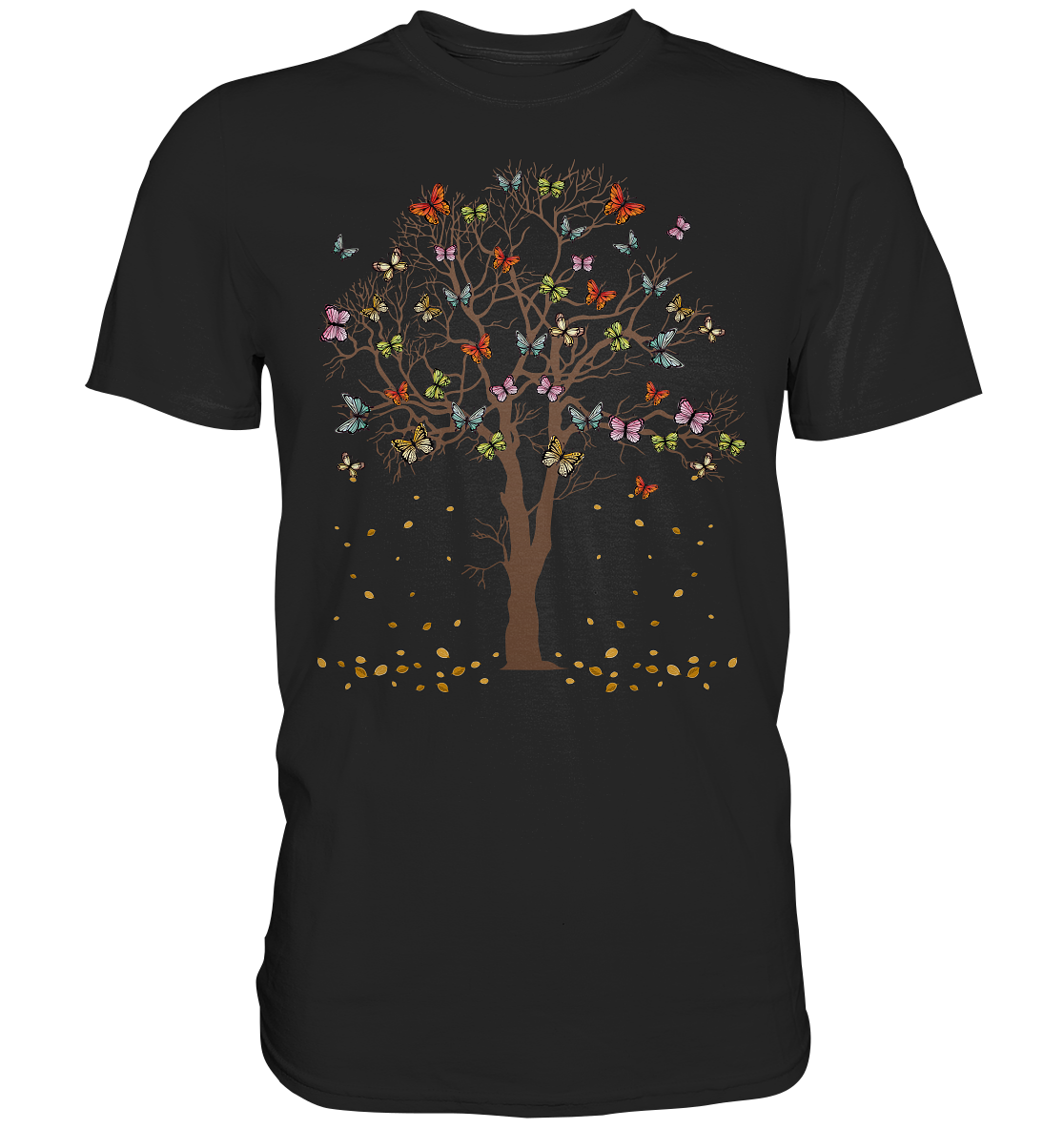 Frauen Schmetterlinge Baum T-Shirt