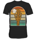 Kaktus Leopard Retro Pflanzen T-Shirt