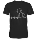 Vater und Sohn Freundschaft Herzschlag Herren Premium Shirt