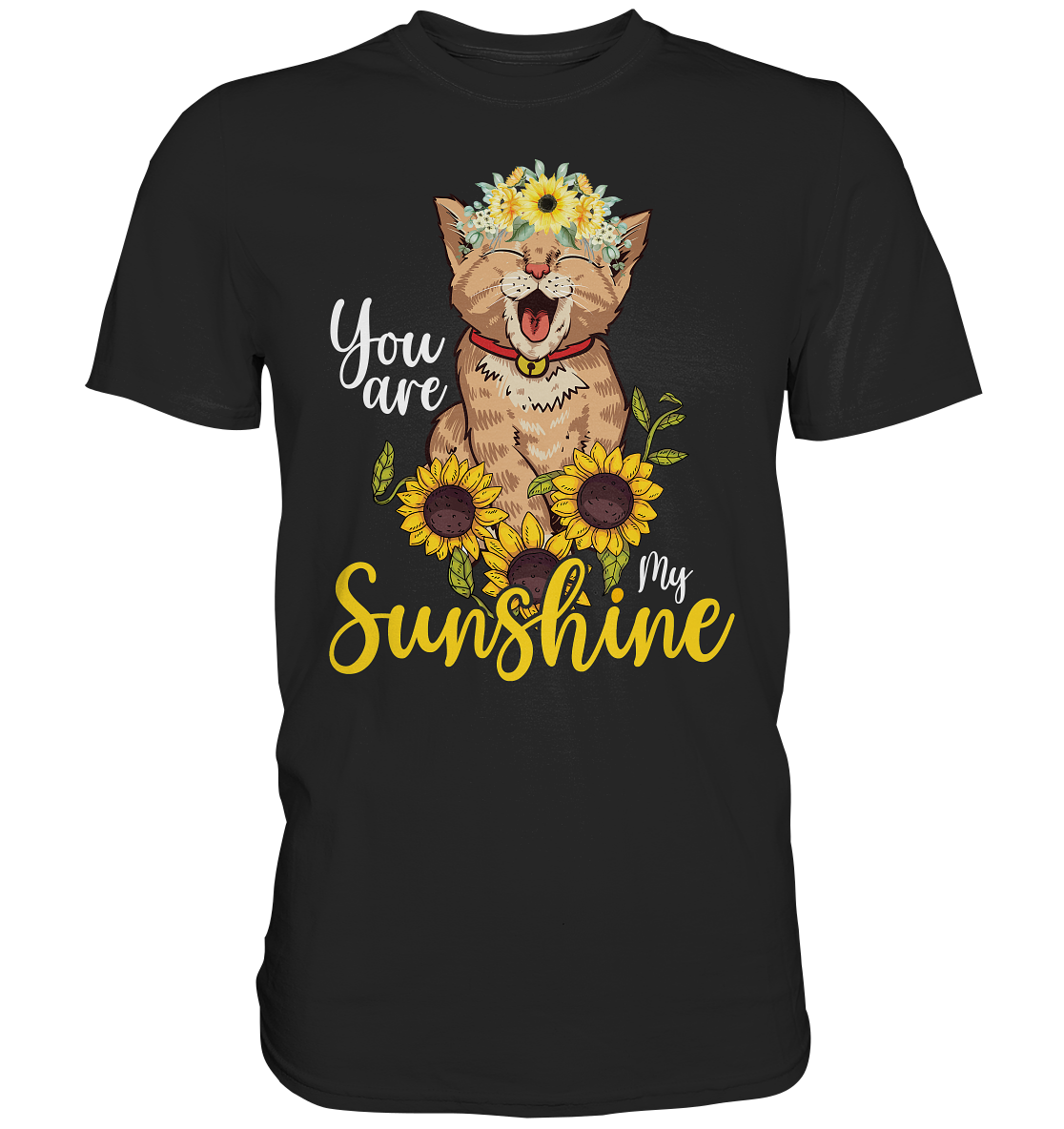 Katzenliebhaber Sonnenblumen Shirt Gärtner Katzen Geschenk Garten