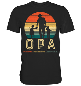 Opa Enkel und Enkelin Großvater Papa Vater T-Shirt - Premium Shirt