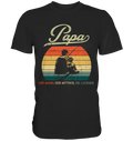 Angler Papa Sohn Angeln Vatertag Geschenk Vater T-Shirt
