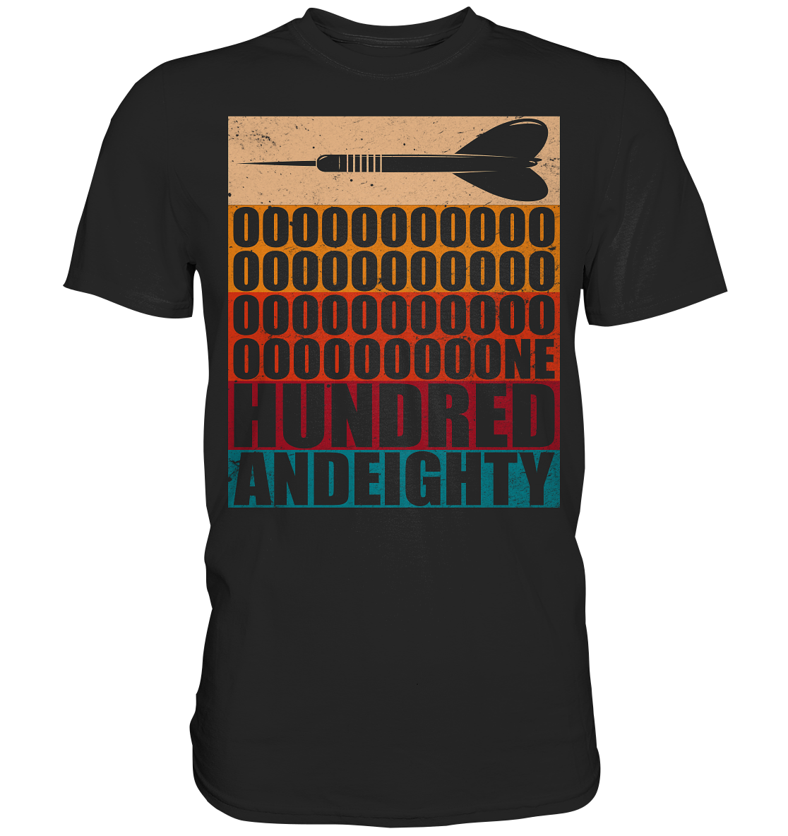 Vintage Darts Retro Pfeil 180 Einhundertachtzig T-Shirt