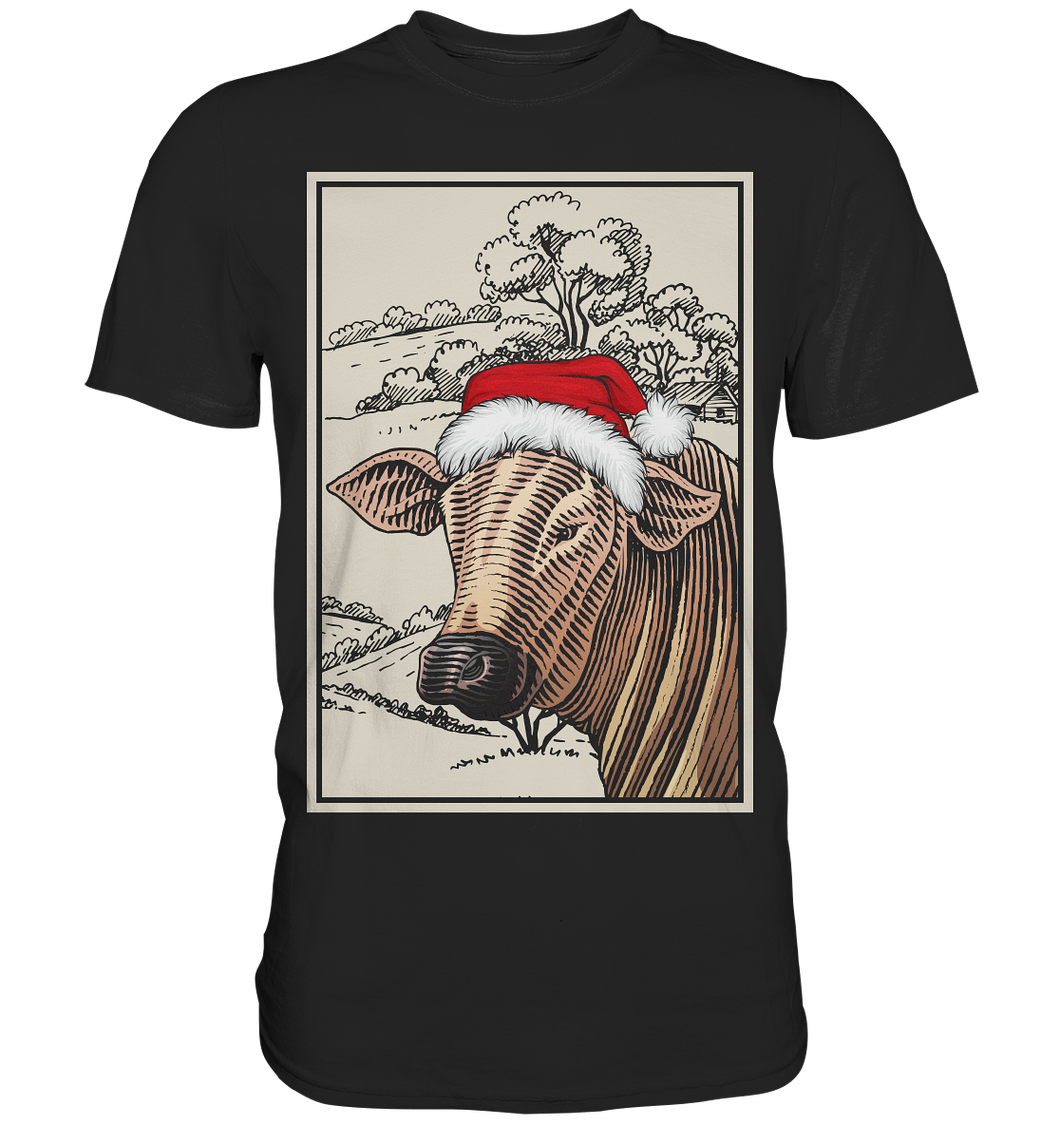Kuh Weihnachtsshirt Landwirt Weihnachtsoutfit Weihnachten T-Shirt