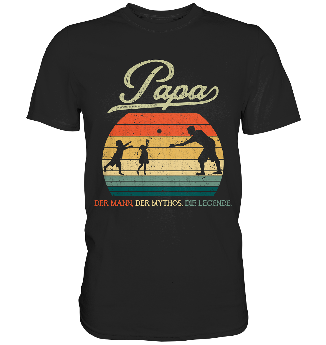 Papa Kinder Vater Geschenk Vatertag T-Shirt