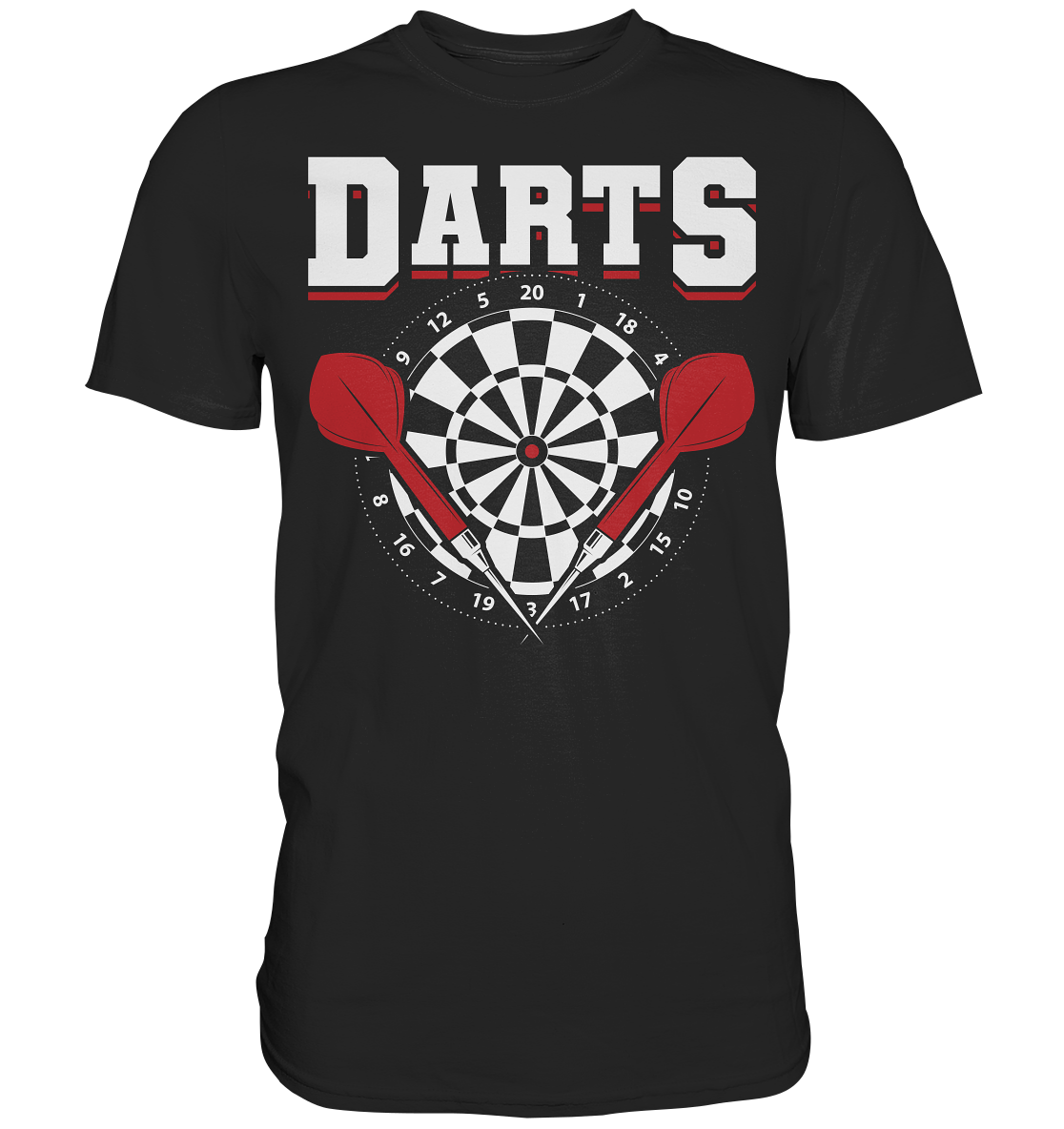 Darts Dartpfeile Dartscheibe T-Shirt