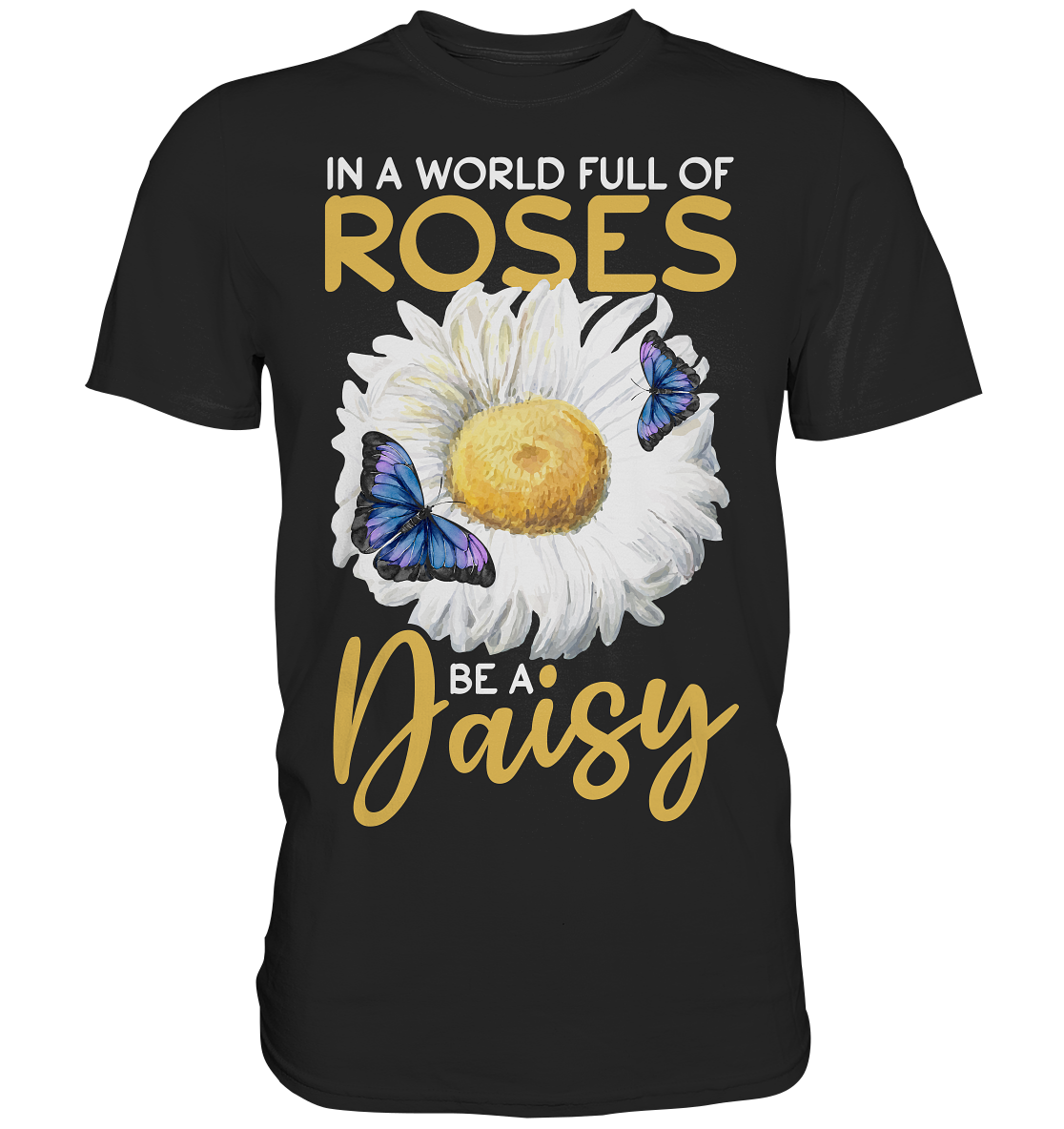Frauen Schmetterling Gänseblume T-Shirt