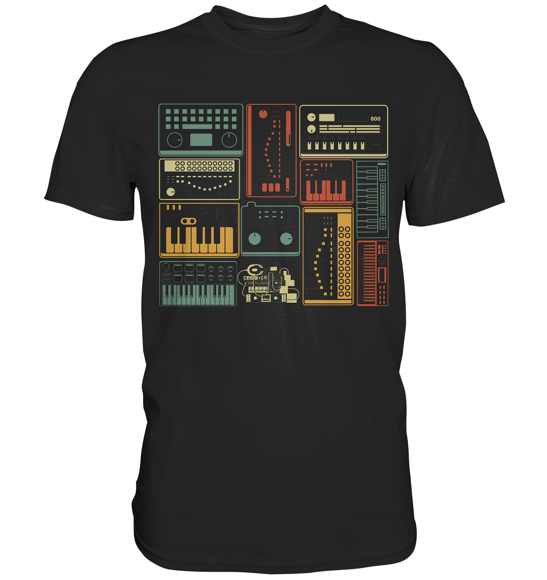 Analoger modularer Synthesizer Musiker Keyboard T-Shirt