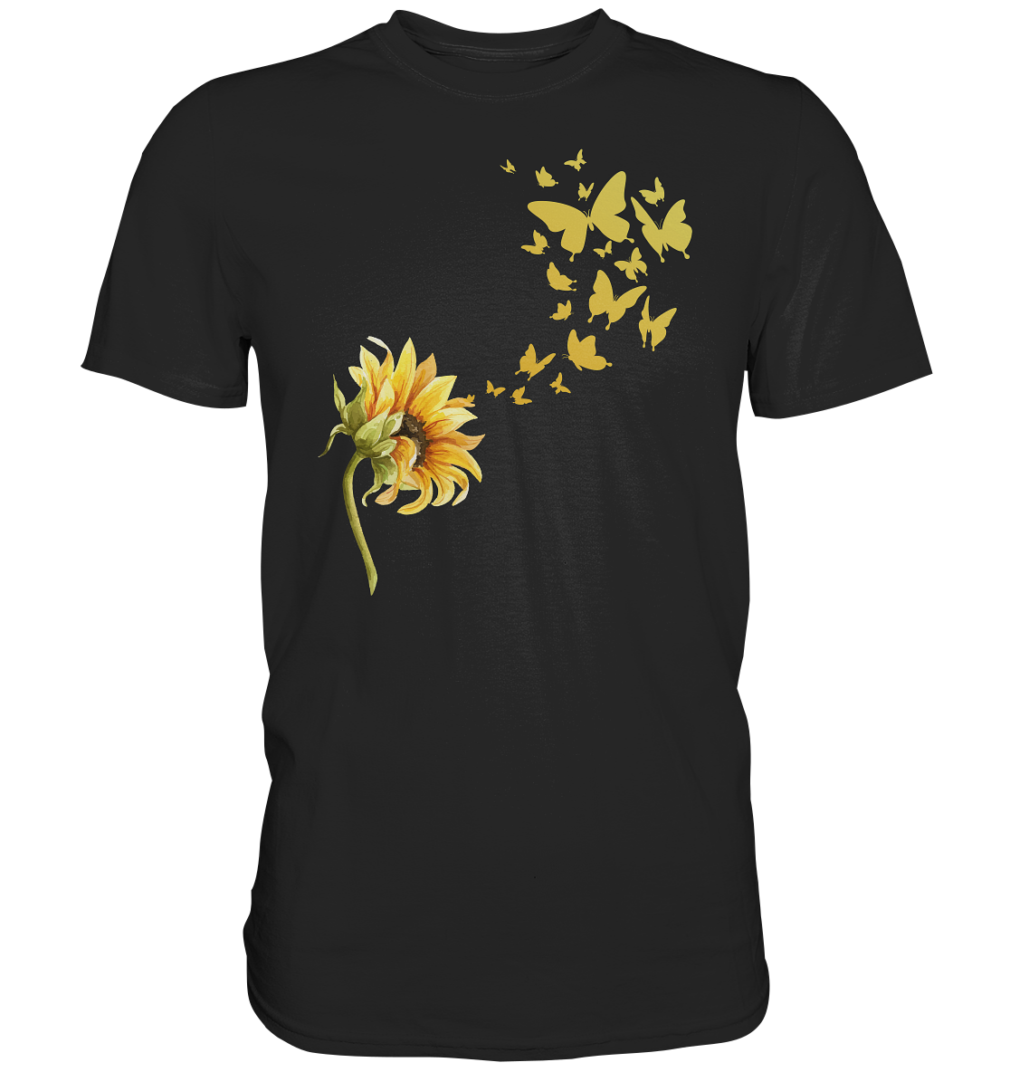 Schmetterling Sonnenblumen T-Shirt Garten Motiv Gärtner Geschenk Sommer