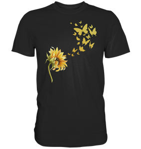 Schmetterling Sonnenblumen T-Shirt Garten Motiv Gärtner Geschenk Sommer