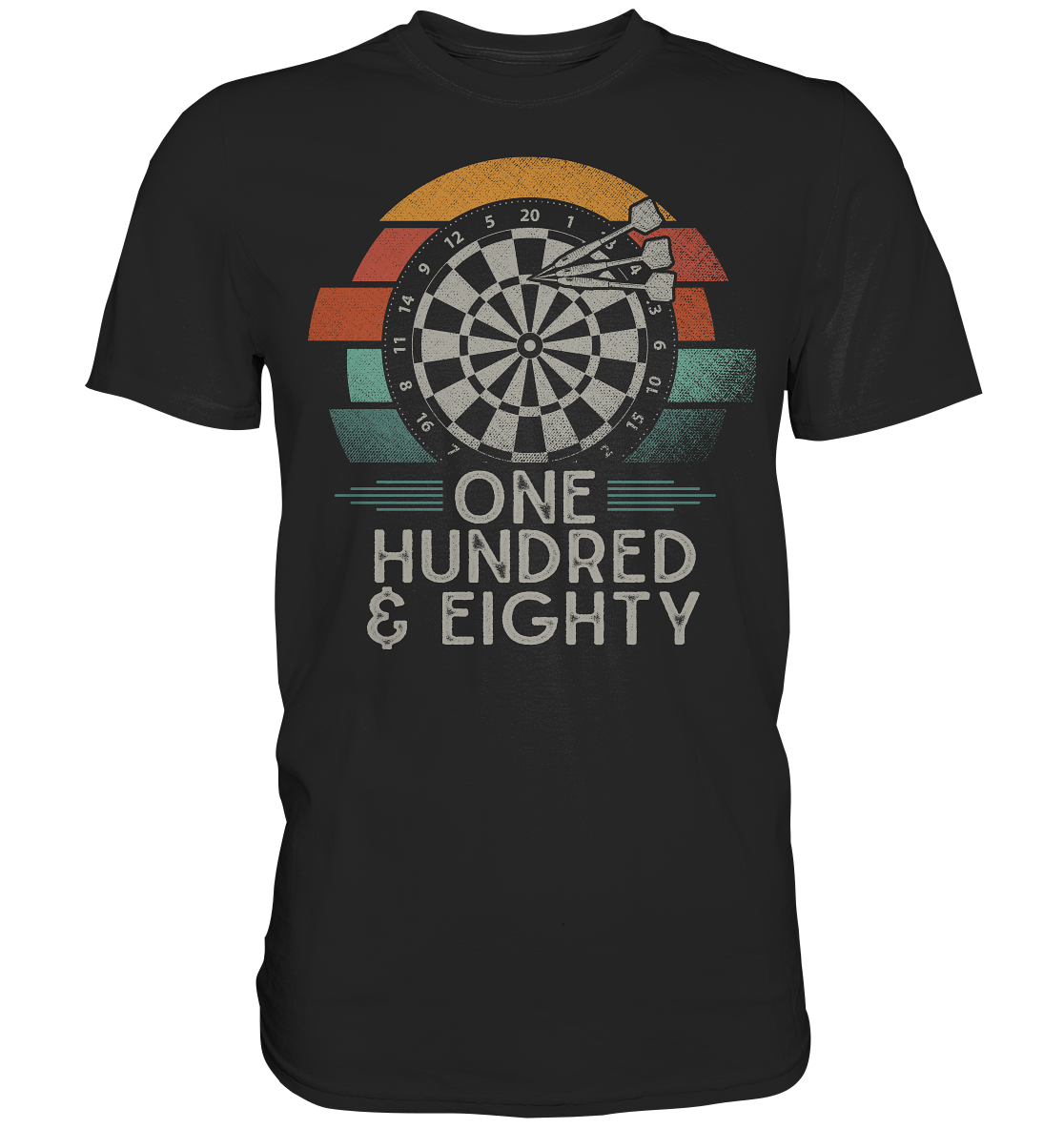 Vintage Triple 20 Dartscheibe Einhundertachtzig 180 Dart T-Shirt