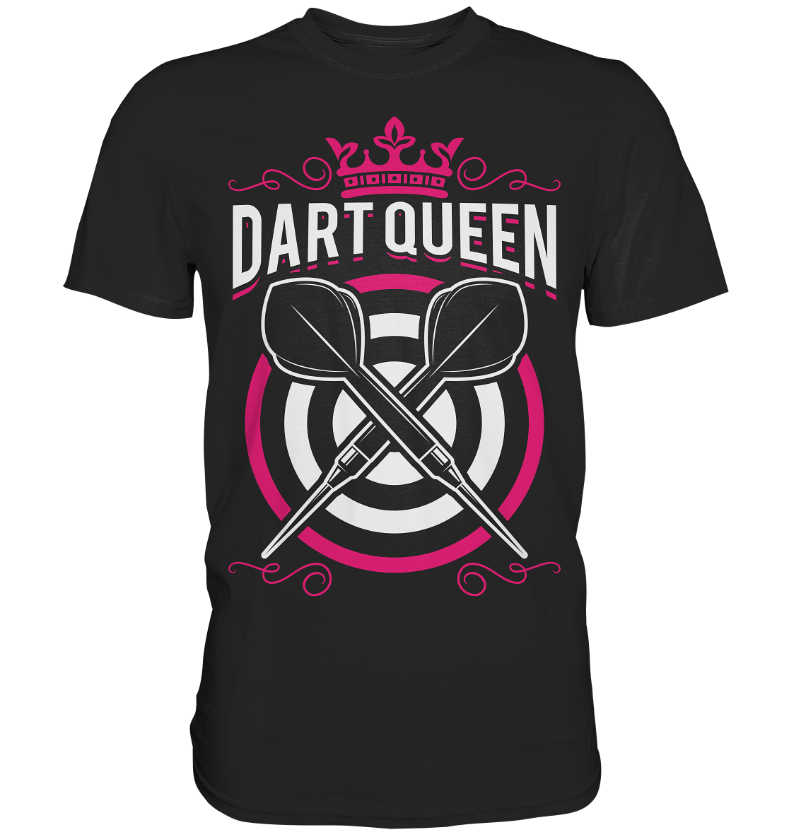 Dart Queen Darts Pfeil Dartscheibe Mädchen T-Shirt