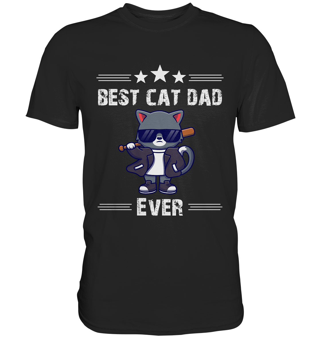 Bester Katzen Vater T-Shirt Lustige Katze Papa