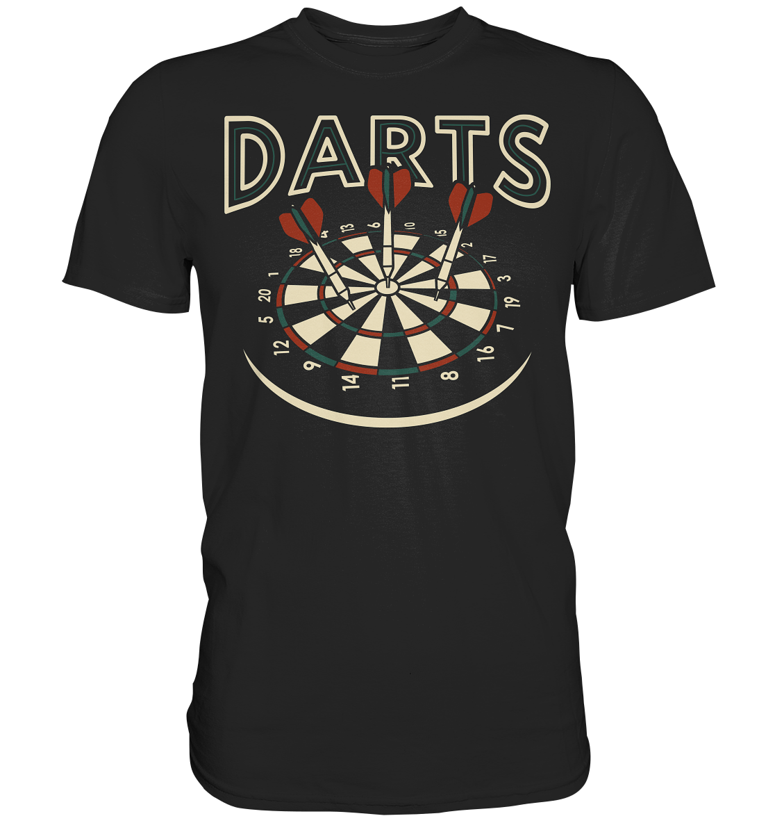 Vintage Darts Dartscheibe Sport Dartpfeile T-Shirt