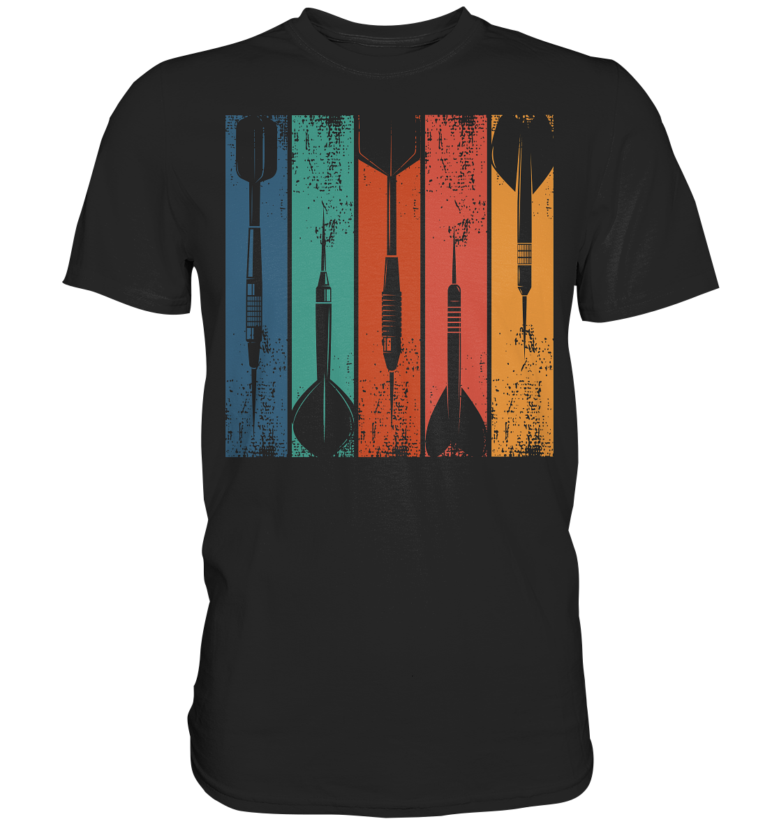 Vintage Dartpfeile Sport Turnier Darts T-Shirt