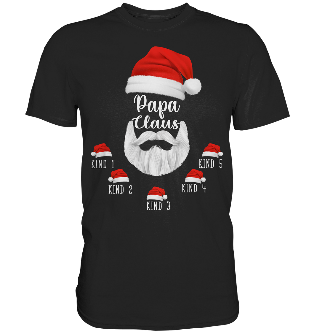 Papa Claus Weihnachten Familienvater Weihnachtsoutfit Personalisiertes T-Shirt