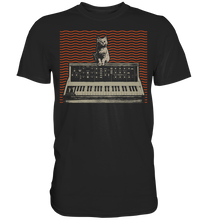 Laden Sie das Bild in den Galerie-Viewer, Analog Modular Synthesizer Katze Musikproduzent T-Shirt
