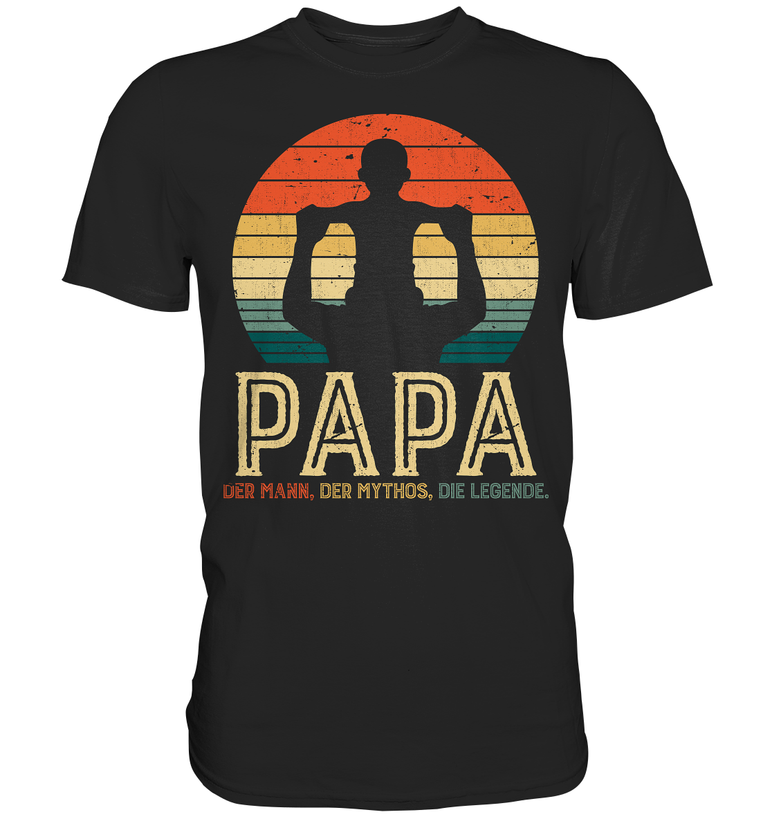 Papa Sohn Vati Kind Bester Vater Mann Mythos Legende T-Shirt