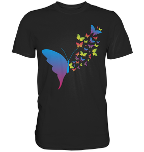 Bunte Schmetterlinge Silhouette T-Shirt