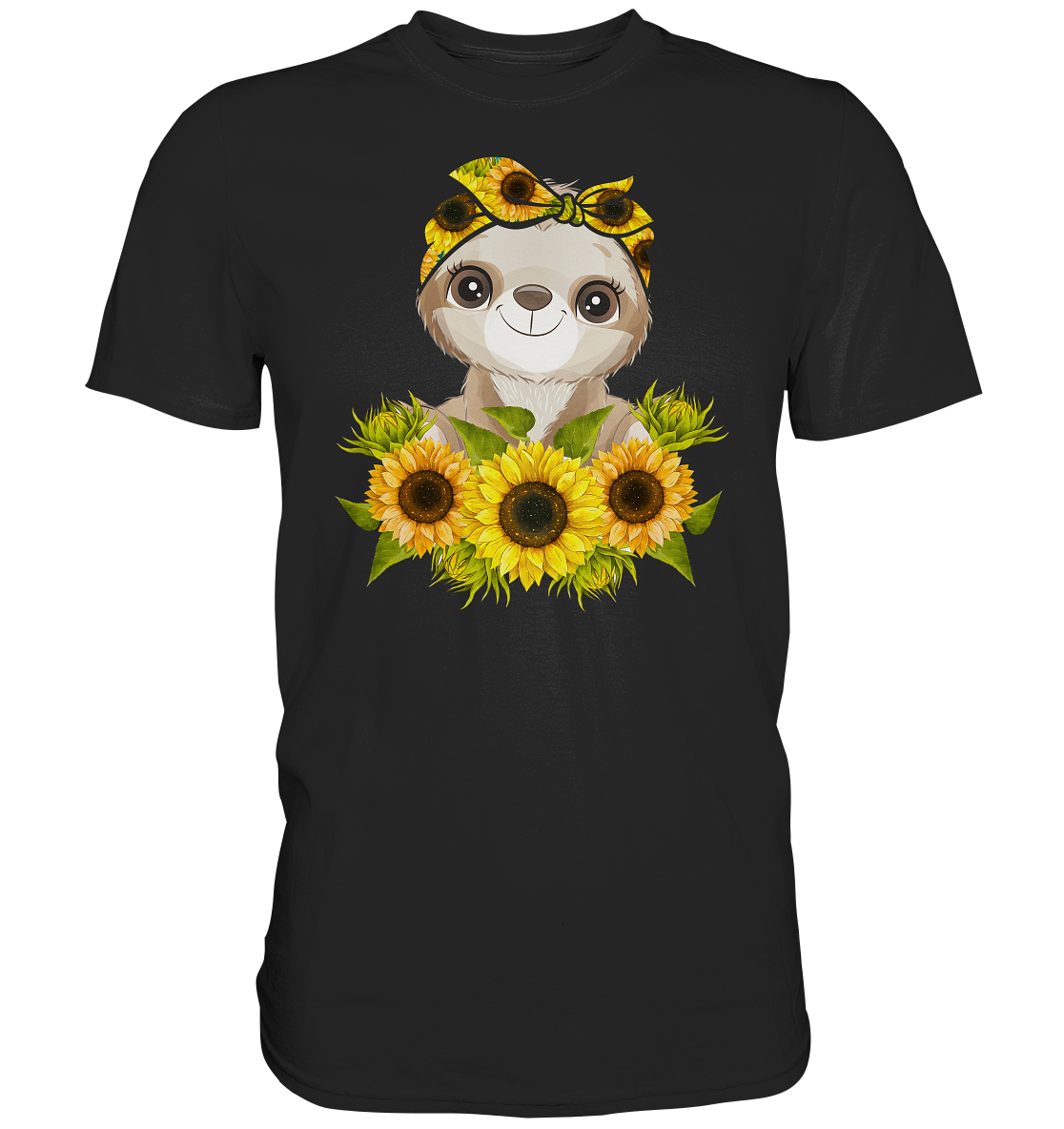 Faultier Sonnenblumen T-Shirt Garten Motiv Gärtner Geschenk