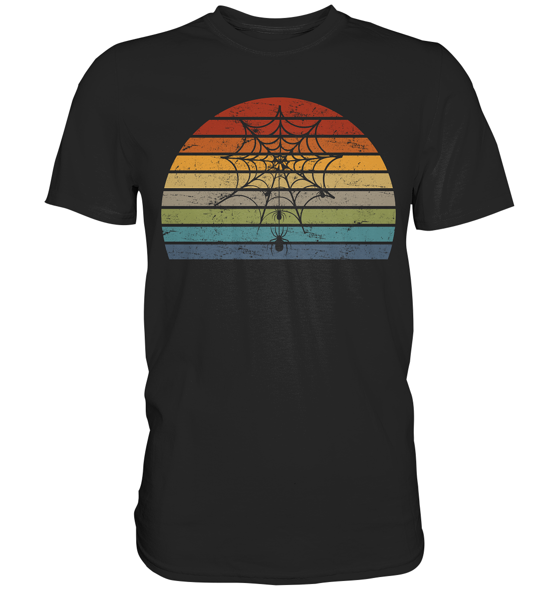 Spinne Insekten Spinnwebe Retro T-Shirt