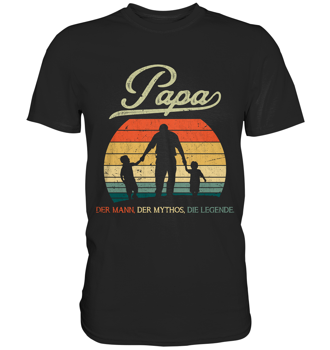 Papa Tochter Sohn Vater Geschenk Vatertag T-Shirt