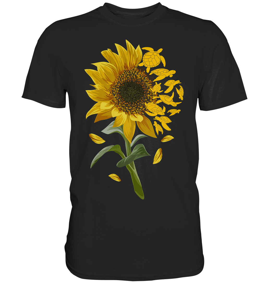 Schildkröten Sonnenblumen T-Shirt Garten Motiv Gärtner Geschenk