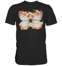 Laden Sie das Bild in den Galerie-Viewer, Frauen Blumen Schmetterling T-Shirt
