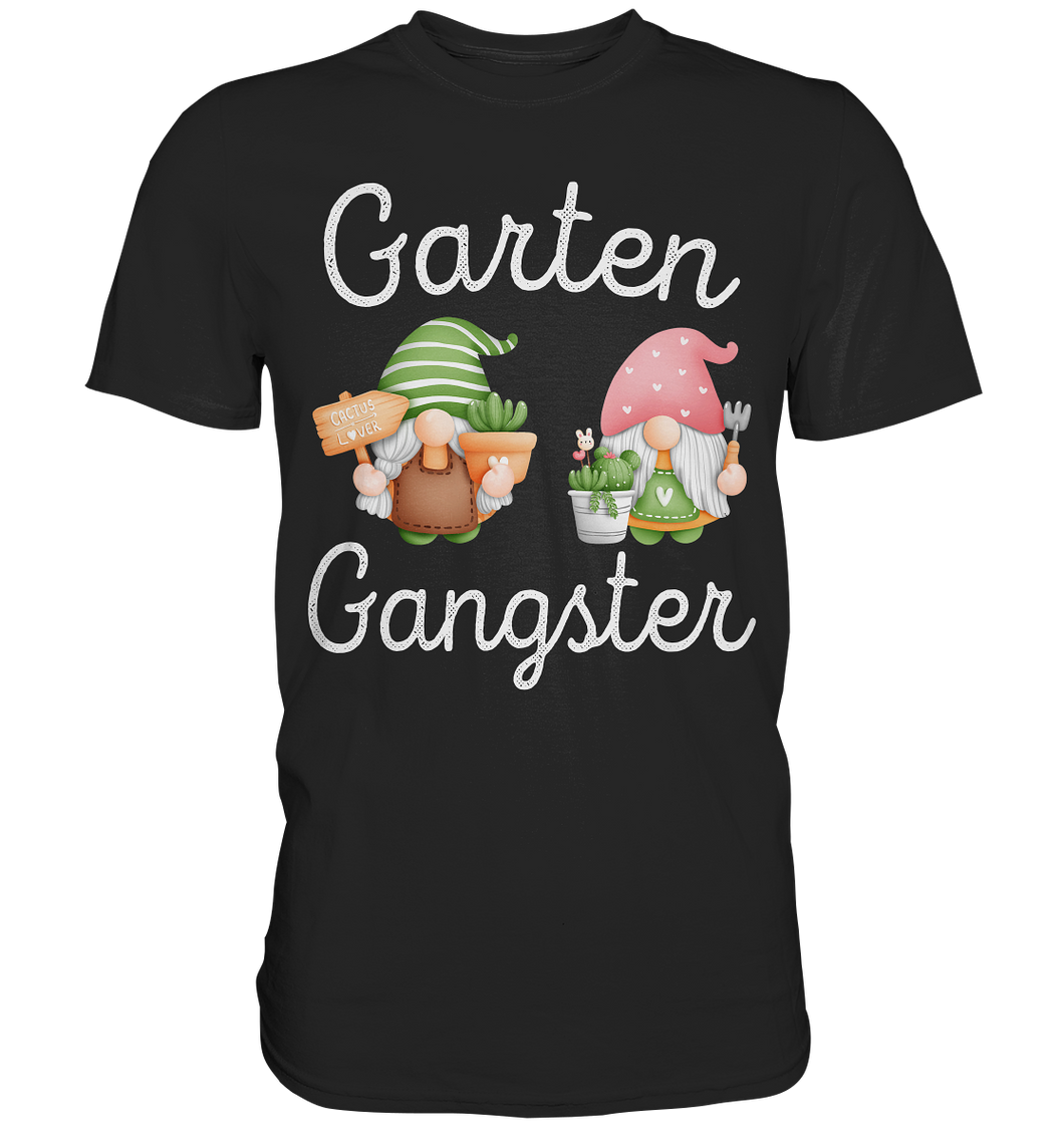 Kaktus Gartenzwerge Garten Gangster Gärtner T-Shirt - Premium Shirt