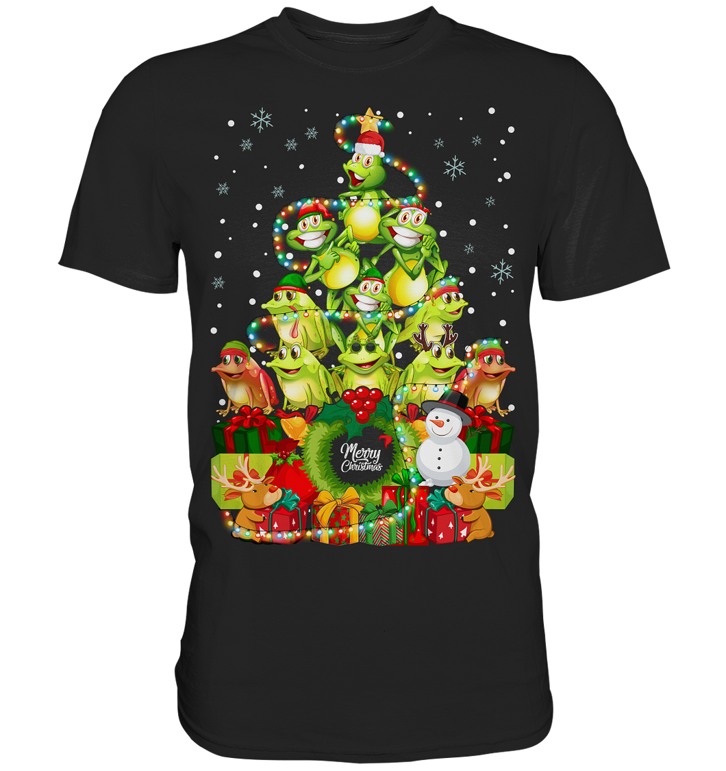 Weihnachten Frösche Weihnachtsbaum Frosch Weihnachtsoutfit T-Shirt