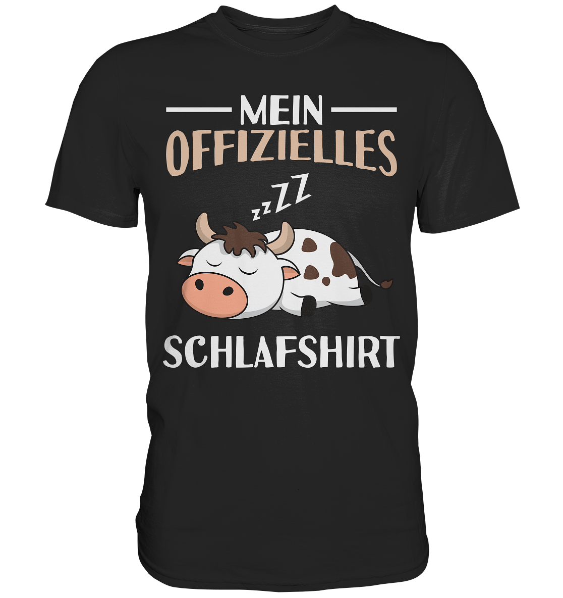 Offizielles Schlafshirt Nachthemd Schlafanzug Pyjama Kuh T-Shirt