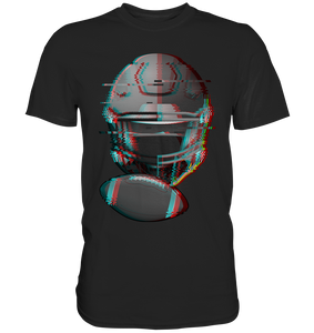 Football Helm Glitch Ballsport American Football T-Shirt