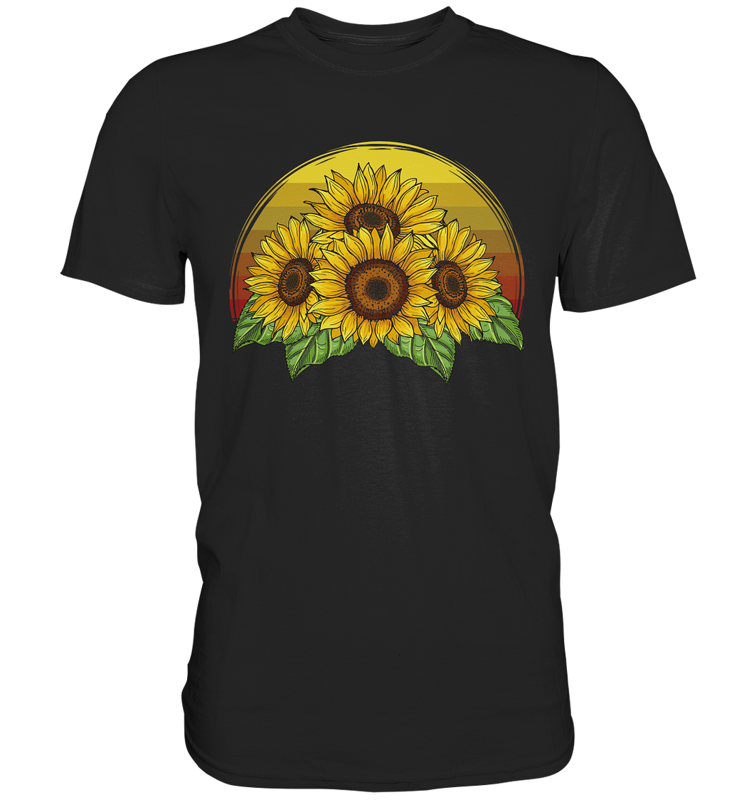 Retro Sonnenblumen T-Shirt Gärtner Geschenk