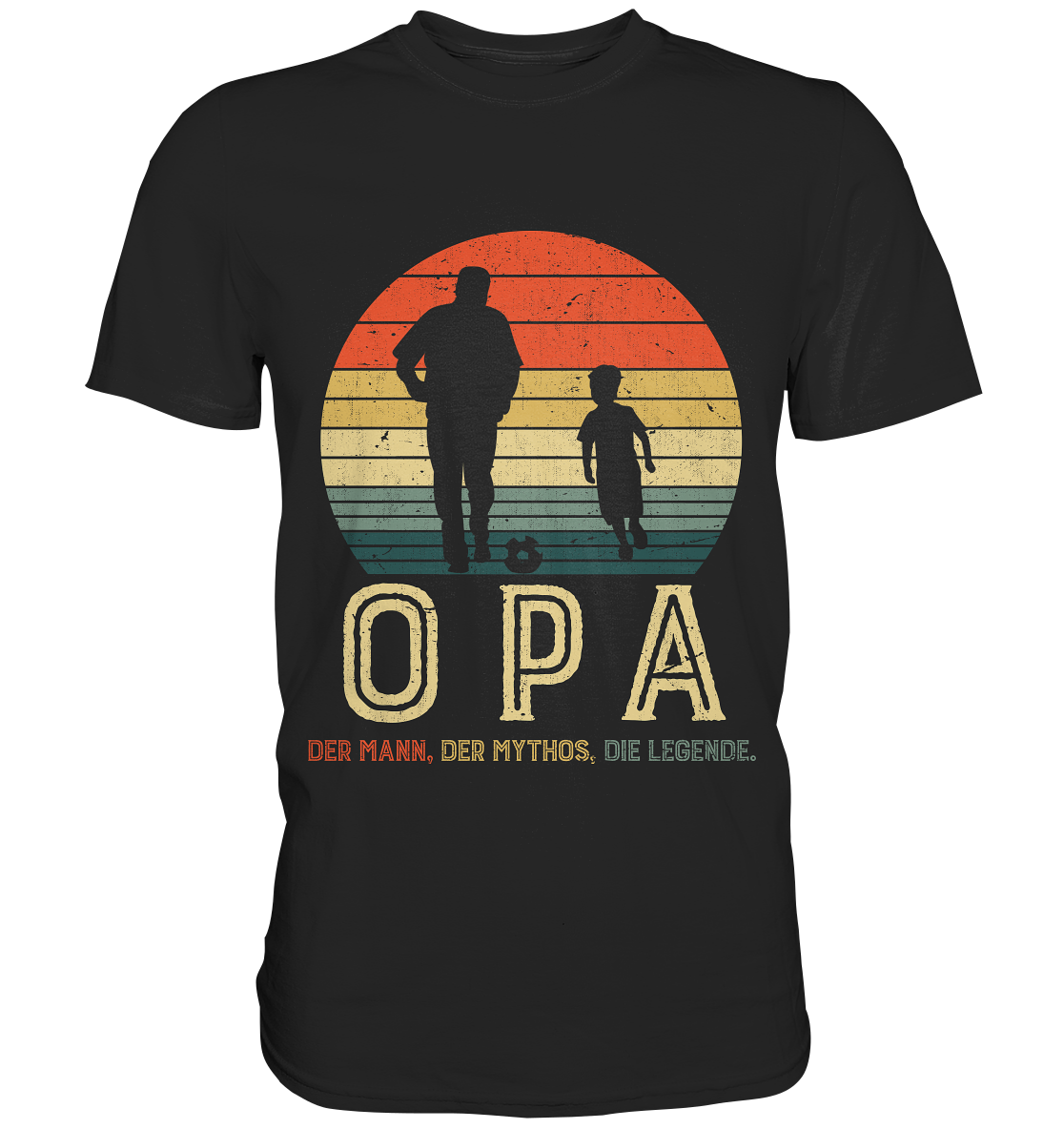 Opa und Enkel Fußball Herren Premium T-Shirt