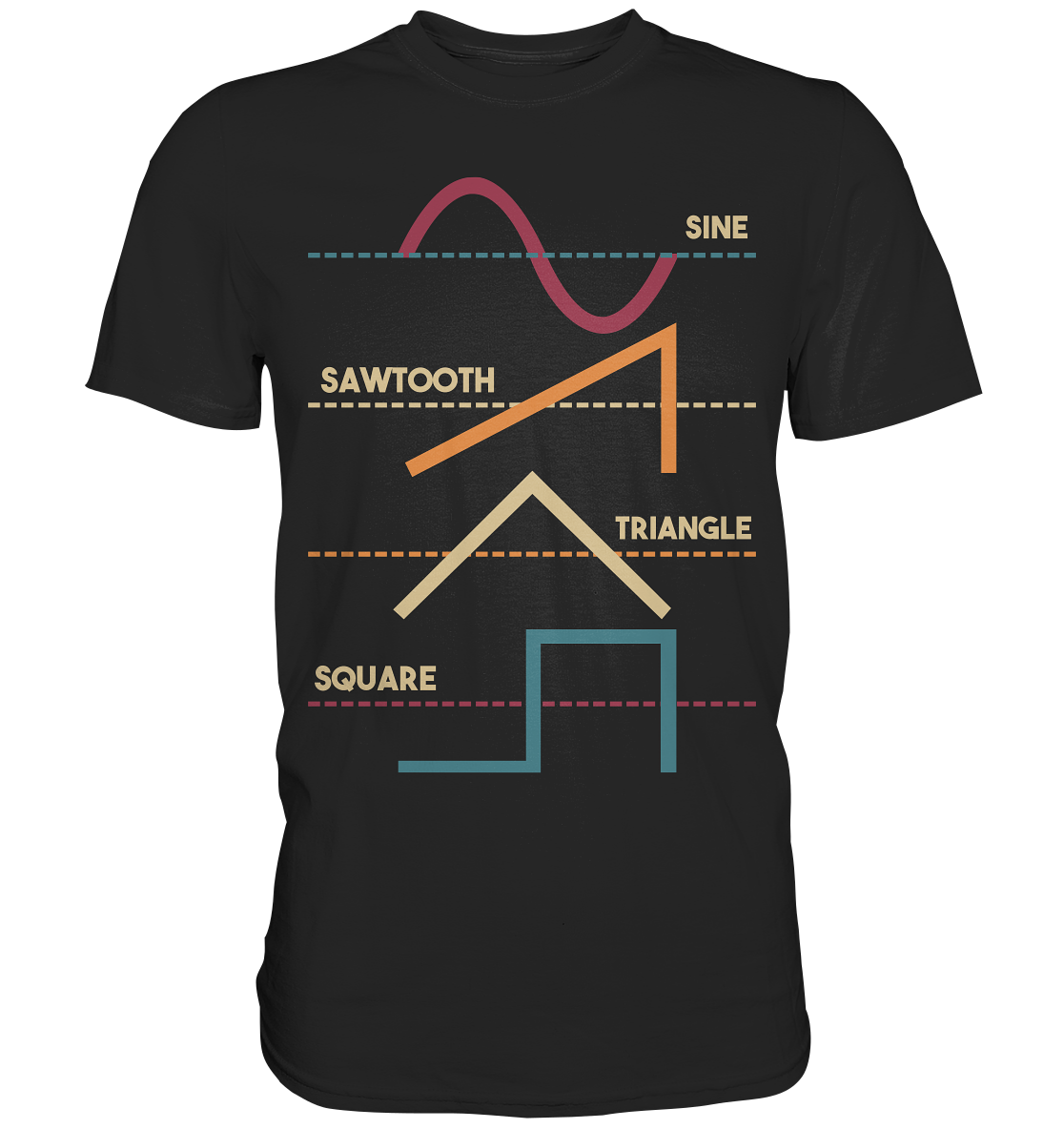 Modularer Synthesizer Analog Wellenform T-Shirt