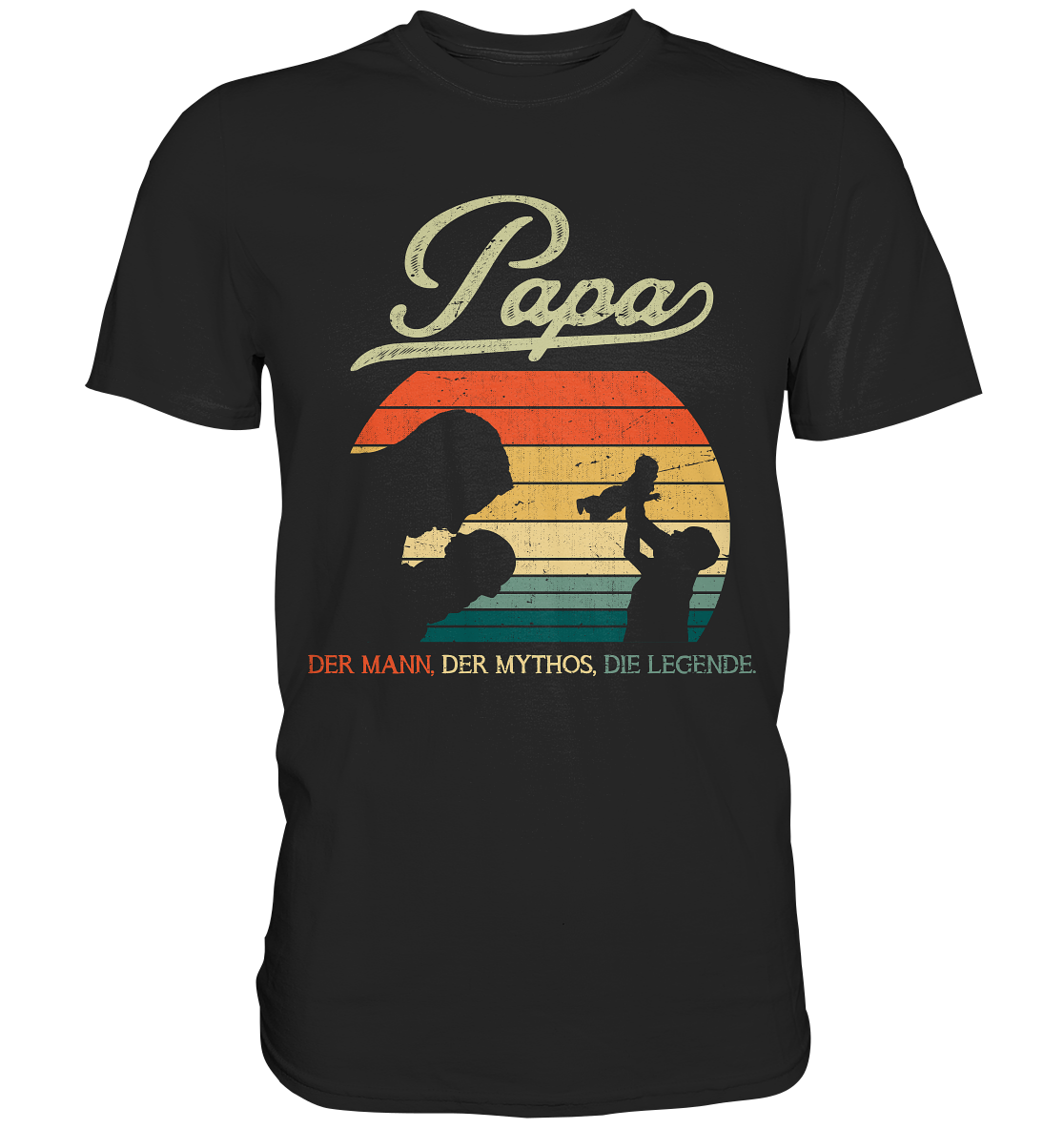 Papa Kind Vatertag Geschenk Vater T-Shirt