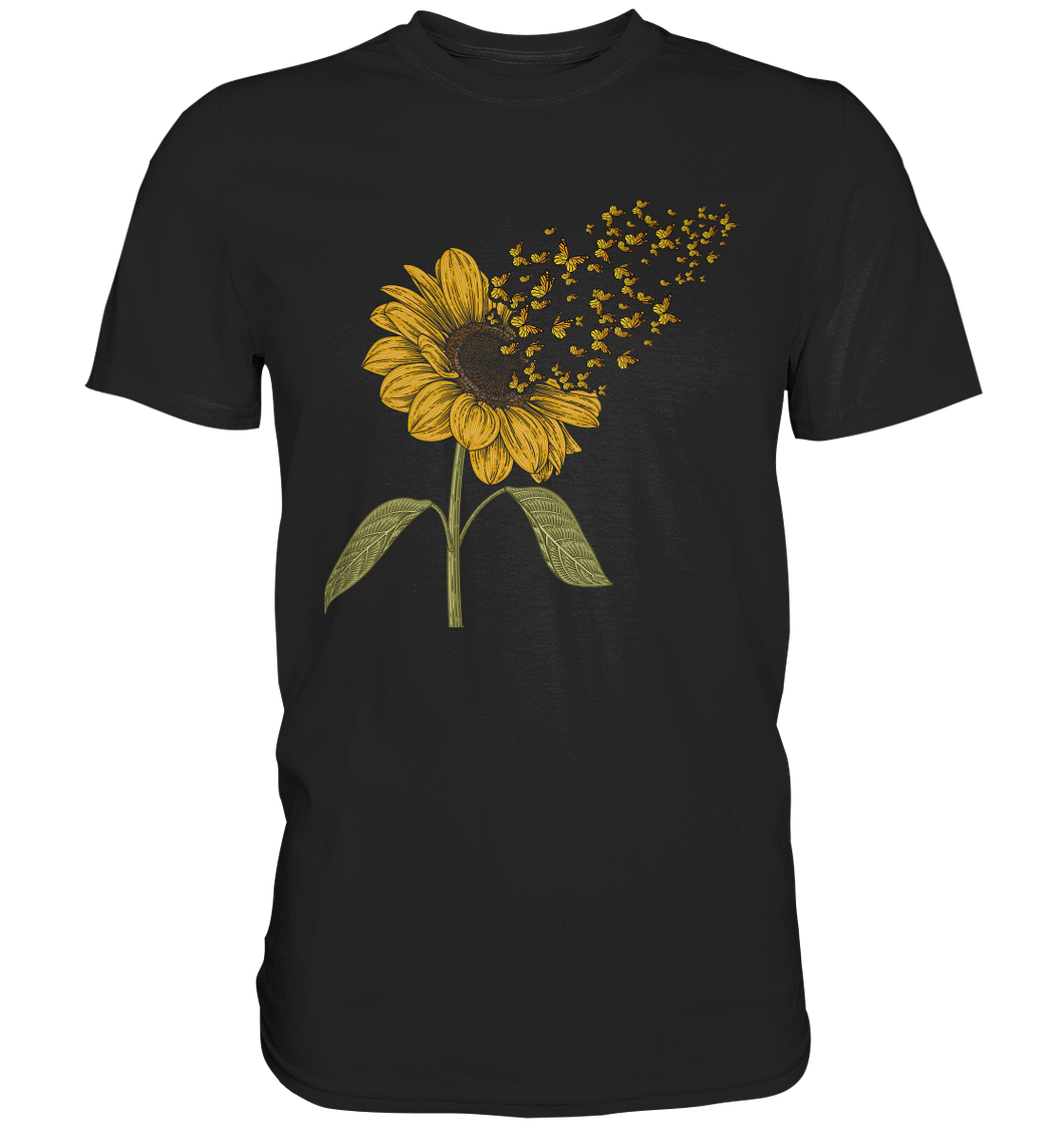Schmetterling Sonnenblumen T-Shirt Gärtner Geschenk