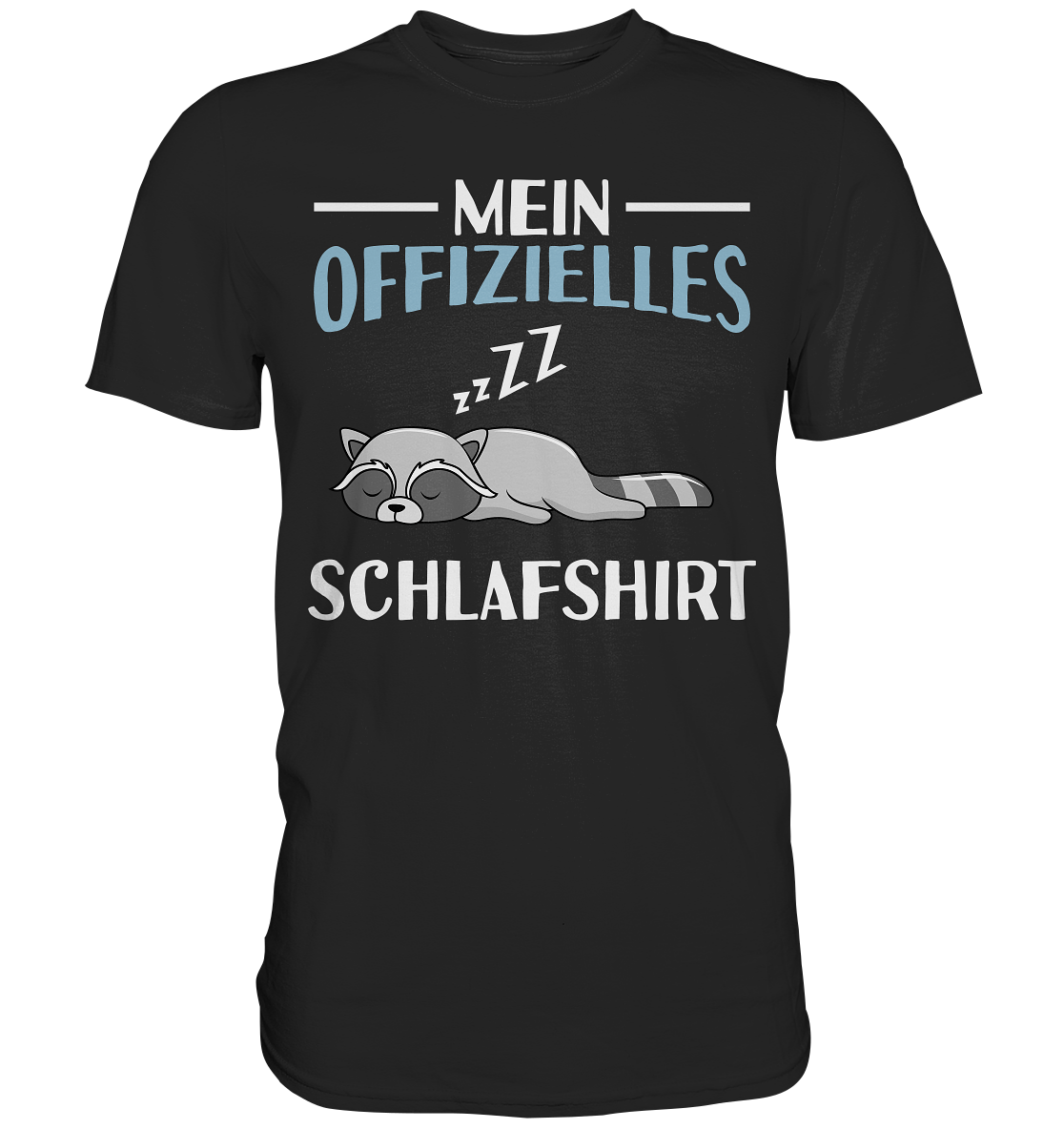 Offizielles Schlafshirt Nachthemd Schlafanzug Pyjama Waschbär T-Shirt