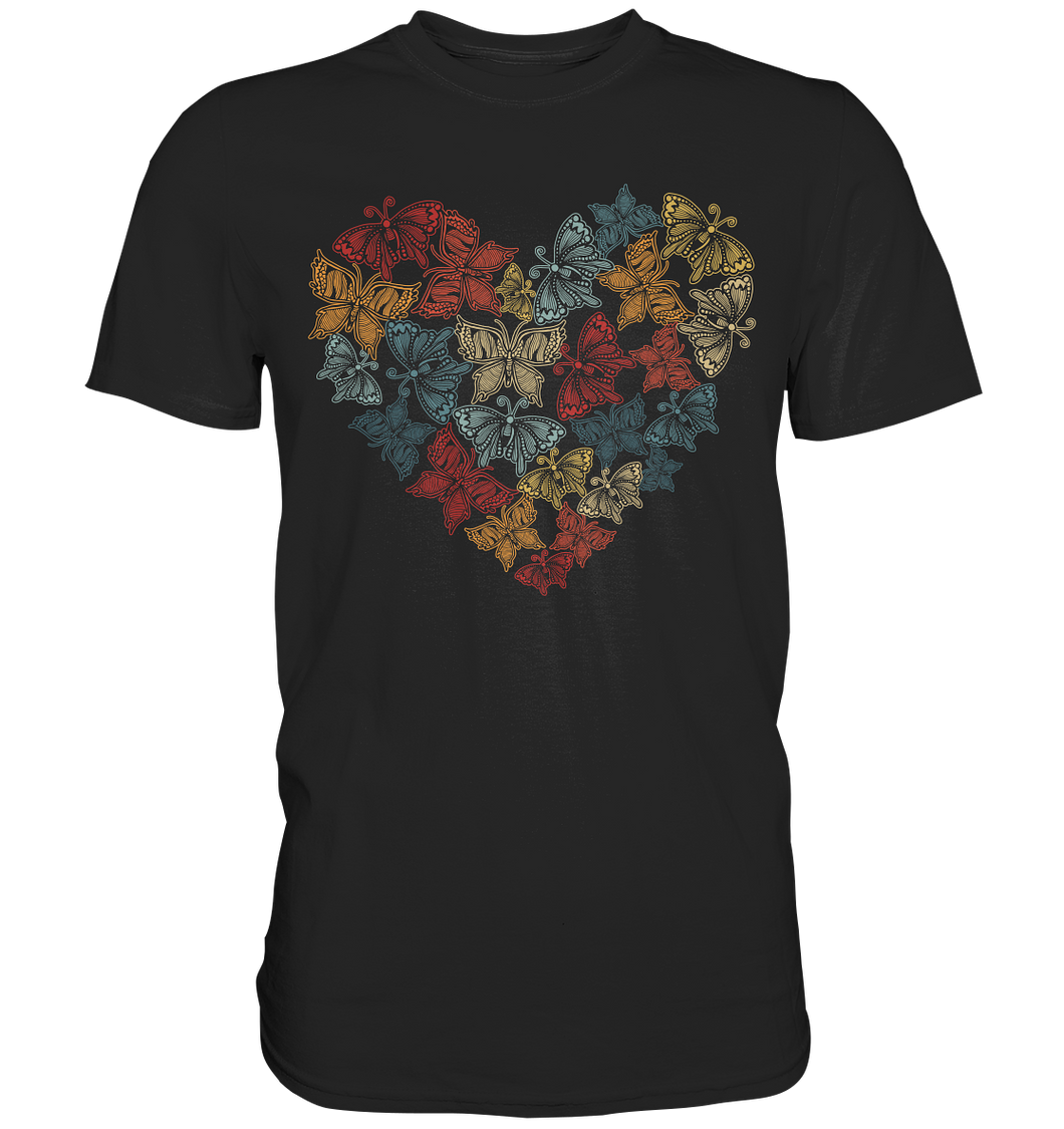 Frauen Schmetterling Herz T-Shirt
