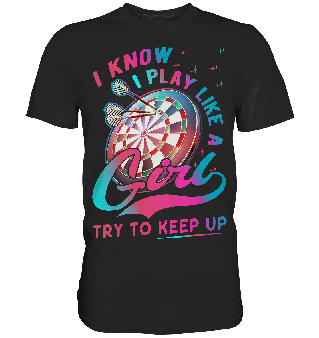 Dart Mädchen Dartscheibe 180 Darts T-Shirt