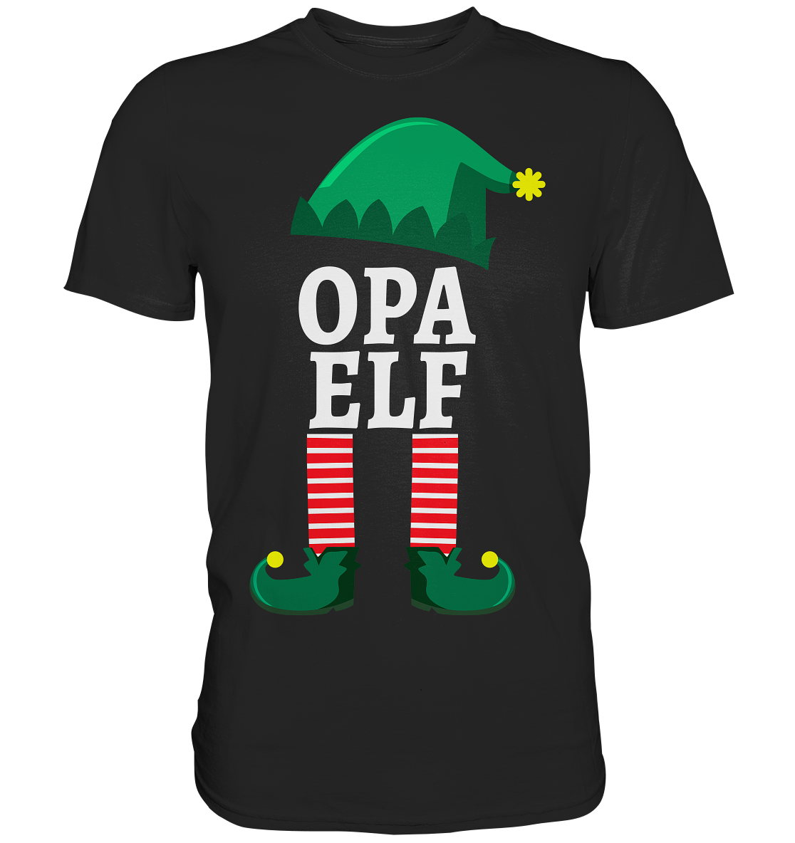 Opa Elf Familie Weihnachten Großvater Weihnachtself T-Shirt